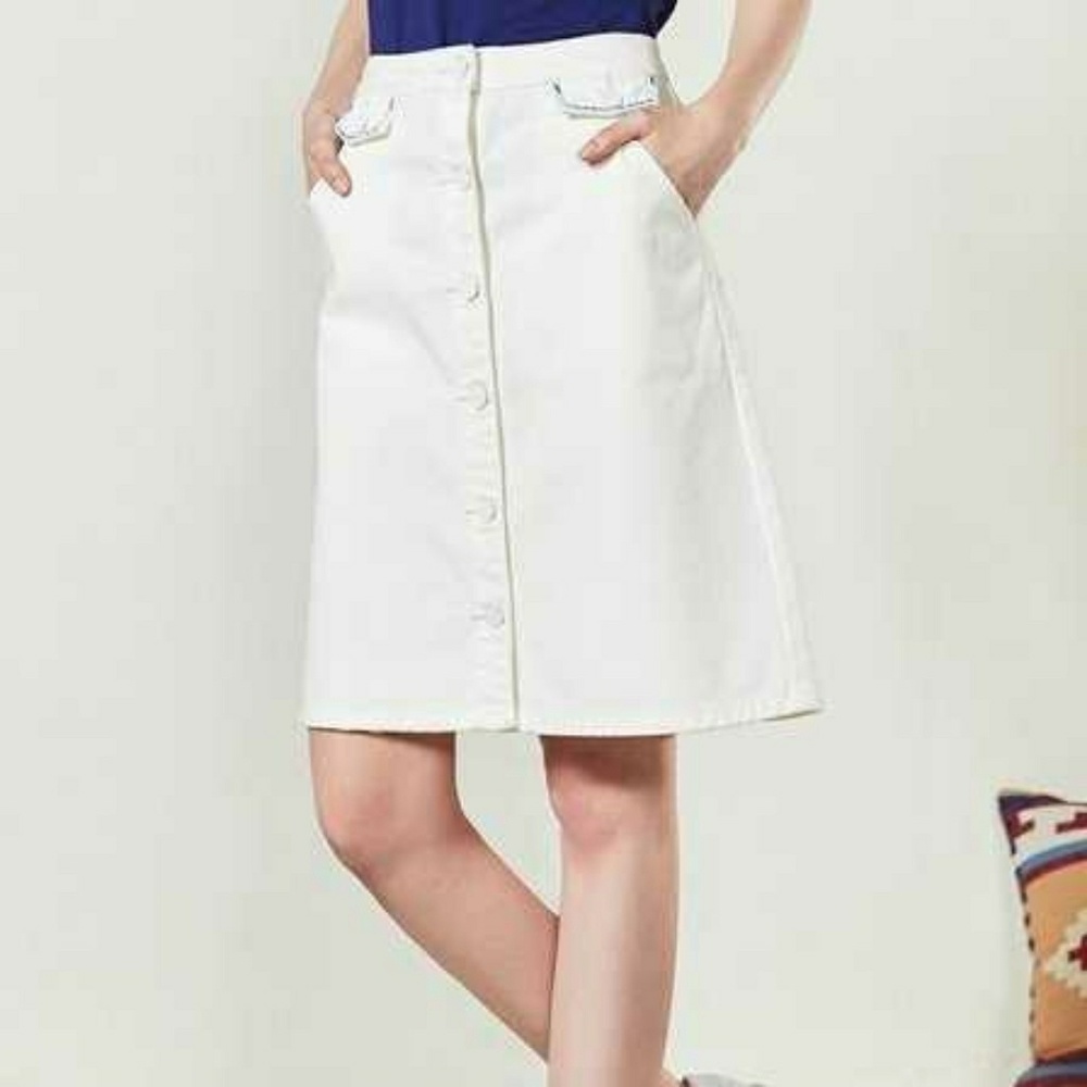 Khaki Midi Skirt